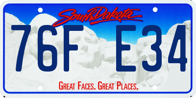 SD license plate 76FE34