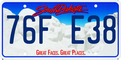 SD license plate 76FE38
