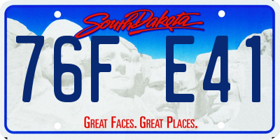 SD license plate 76FE41