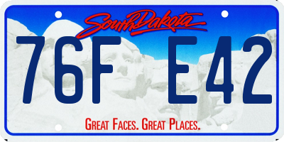 SD license plate 76FE42