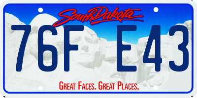 SD license plate 76FE43