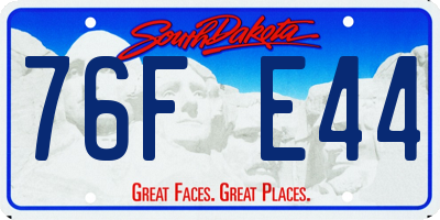 SD license plate 76FE44