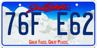 SD license plate 76FE62