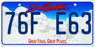 SD license plate 76FE63