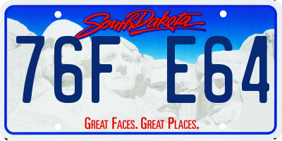 SD license plate 76FE64