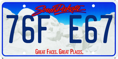 SD license plate 76FE67