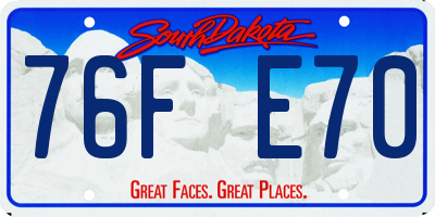 SD license plate 76FE70