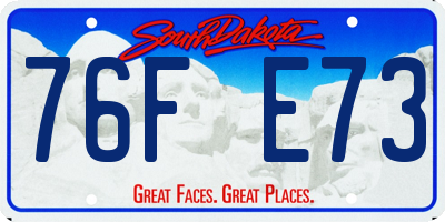 SD license plate 76FE73
