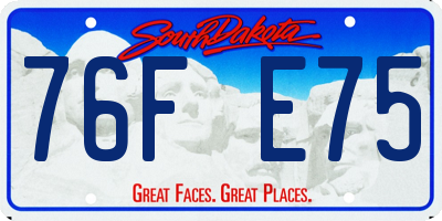 SD license plate 76FE75