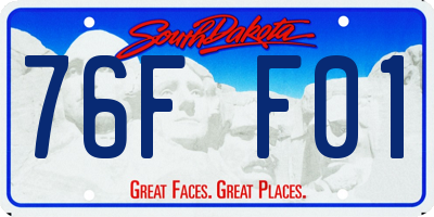 SD license plate 76FF01