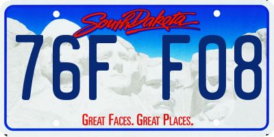 SD license plate 76FF08
