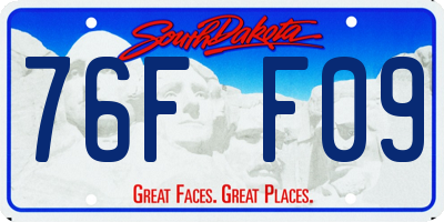 SD license plate 76FF09