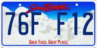 SD license plate 76FF12