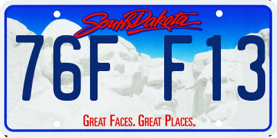 SD license plate 76FF13