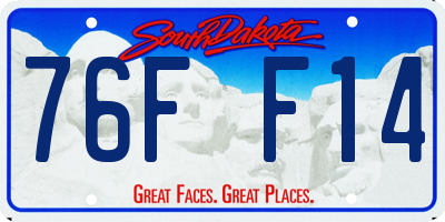 SD license plate 76FF14