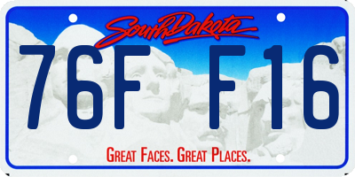 SD license plate 76FF16