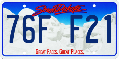 SD license plate 76FF21