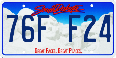 SD license plate 76FF24