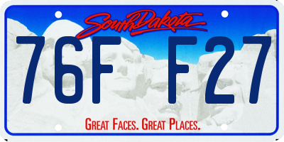 SD license plate 76FF27