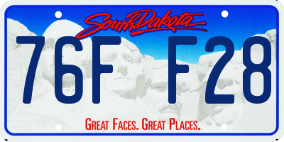 SD license plate 76FF28