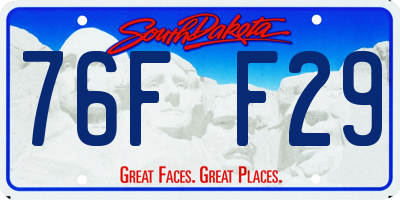 SD license plate 76FF29