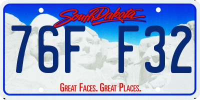 SD license plate 76FF32
