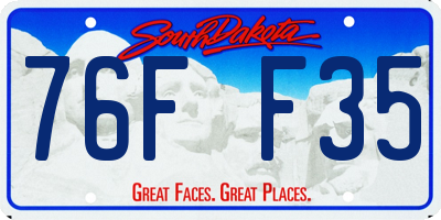 SD license plate 76FF35