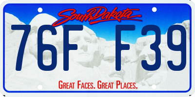 SD license plate 76FF39