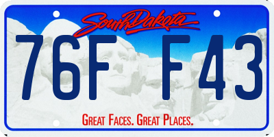 SD license plate 76FF43