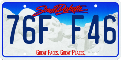 SD license plate 76FF46