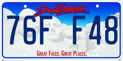 SD license plate 76FF48