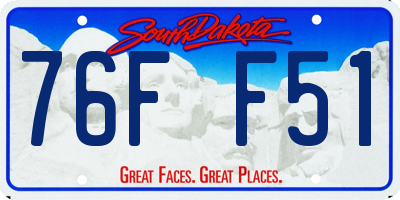 SD license plate 76FF51