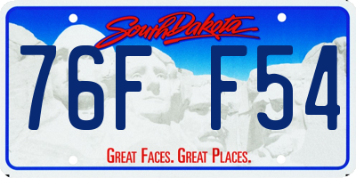 SD license plate 76FF54