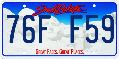 SD license plate 76FF59