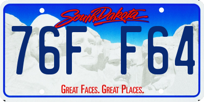 SD license plate 76FF64