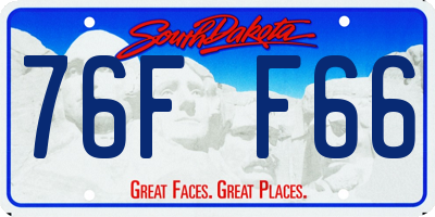 SD license plate 76FF66