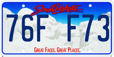 SD license plate 76FF73