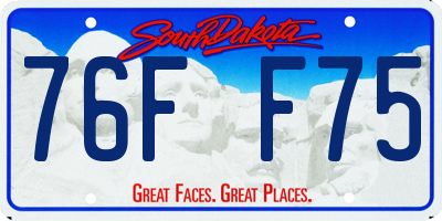 SD license plate 76FF75