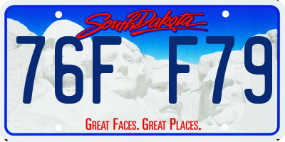 SD license plate 76FF79