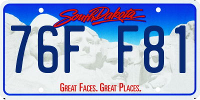 SD license plate 76FF81