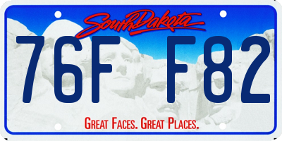 SD license plate 76FF82