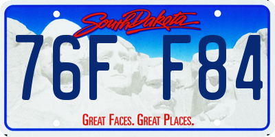 SD license plate 76FF84