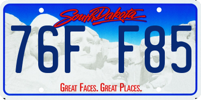 SD license plate 76FF85