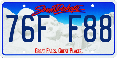 SD license plate 76FF88