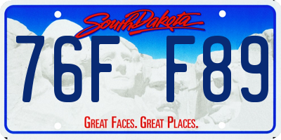 SD license plate 76FF89