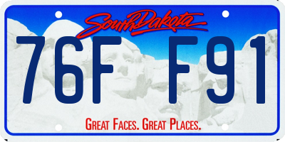 SD license plate 76FF91