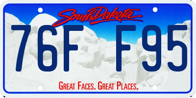 SD license plate 76FF95