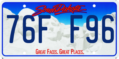 SD license plate 76FF96