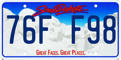 SD license plate 76FF98