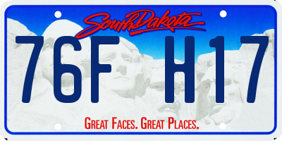 SD license plate 76FH17